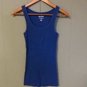Old Navy Fitted Blue Tank Top